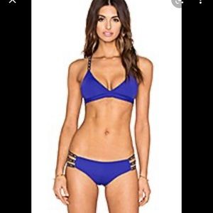 L*space Goldie bikini top and misty bikini bottom in sapphire